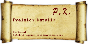 Preisich Katalin névjegykártya